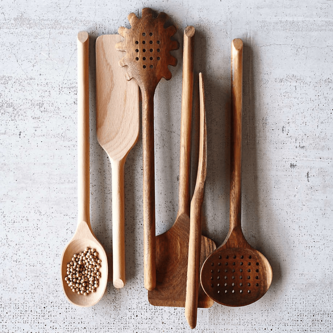 10-Piece Sustainably Sourced Acacia Wood Cooking Utensils Set