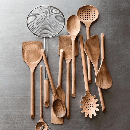 10-Piece Sustainably Sourced Acacia Wood Cooking Utensils Set