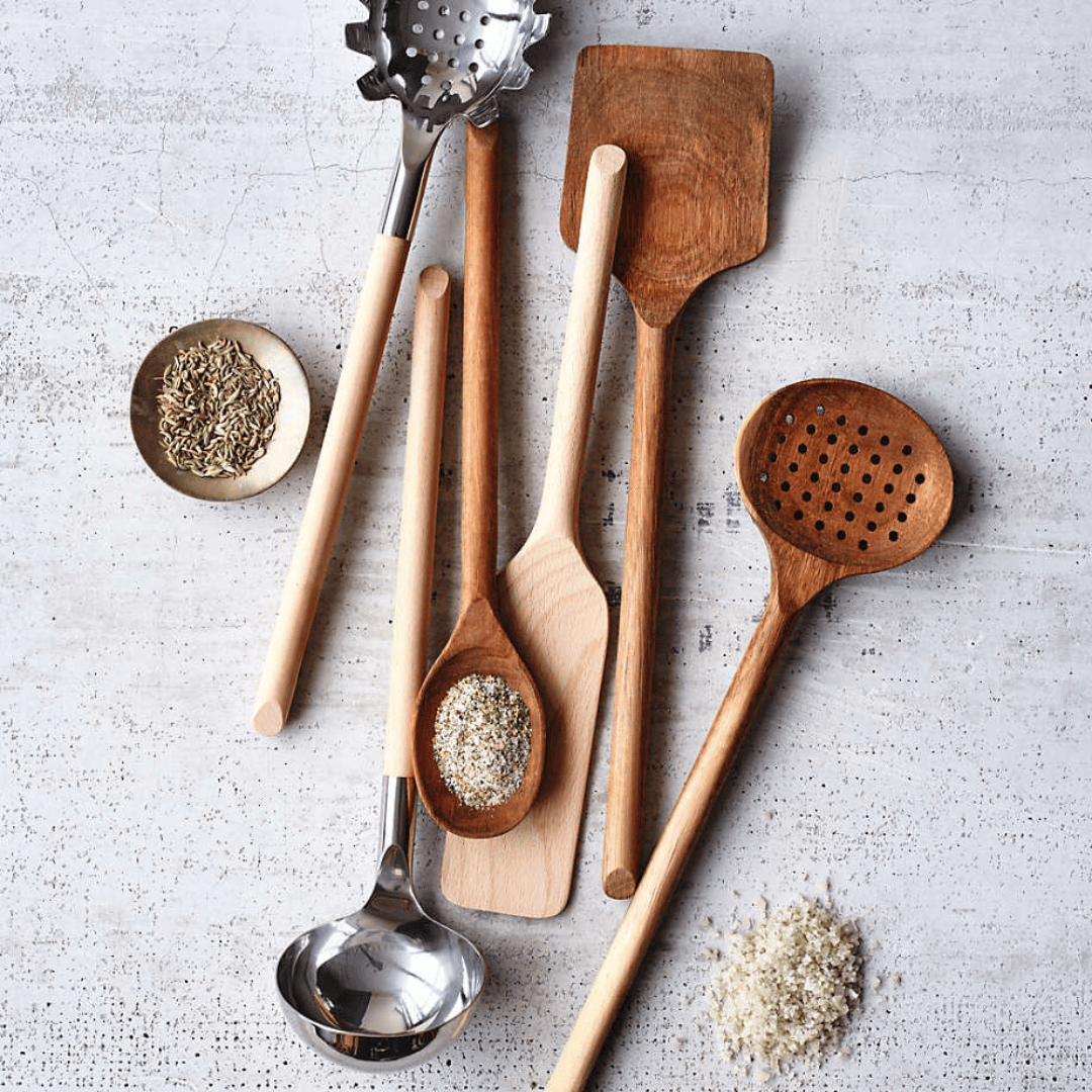 10-Piece Sustainably Sourced Acacia Wood Cooking Utensils Set