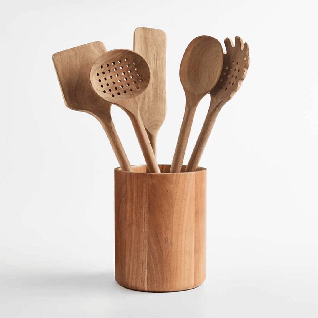 10-Piece Sustainably Sourced Acacia Wood Cooking Utensils Set